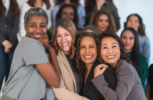 happy-ladies1 group of smiling multi-ethnic women